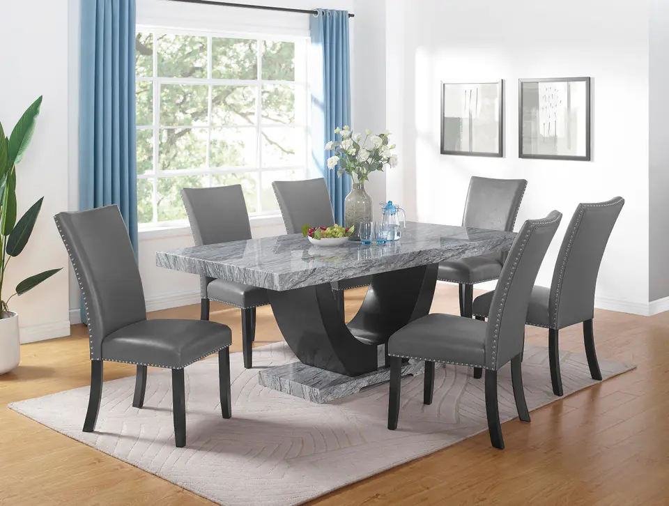 ATLAS · Faux Marble Dining Set – Sun City Furniture El Paso