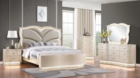 Juego de recámara FLORA, beige - vista 3
