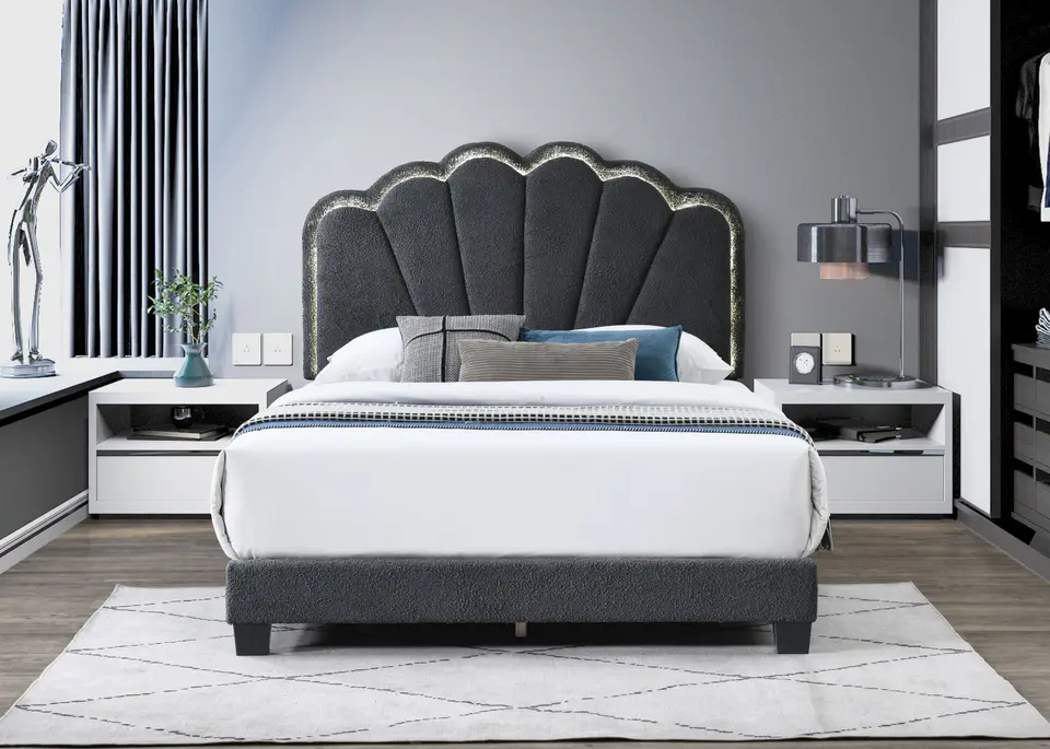 Cama tapizada GIRONA – Sun City Furniture El Paso