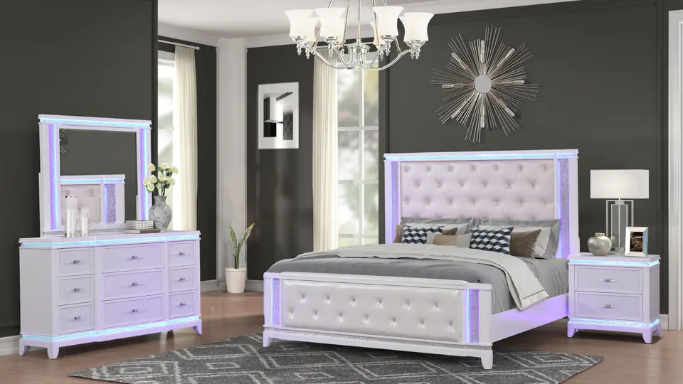 OPIUM Bedroom Set, Milky White