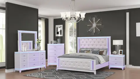 OPIUM Bedroom Set, Milky White - view 2