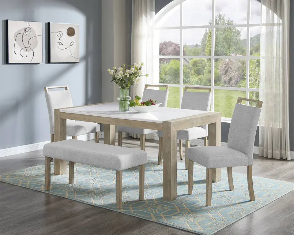 WILLOW · Faux Marble Dining Set – Sun City Furniture El Paso