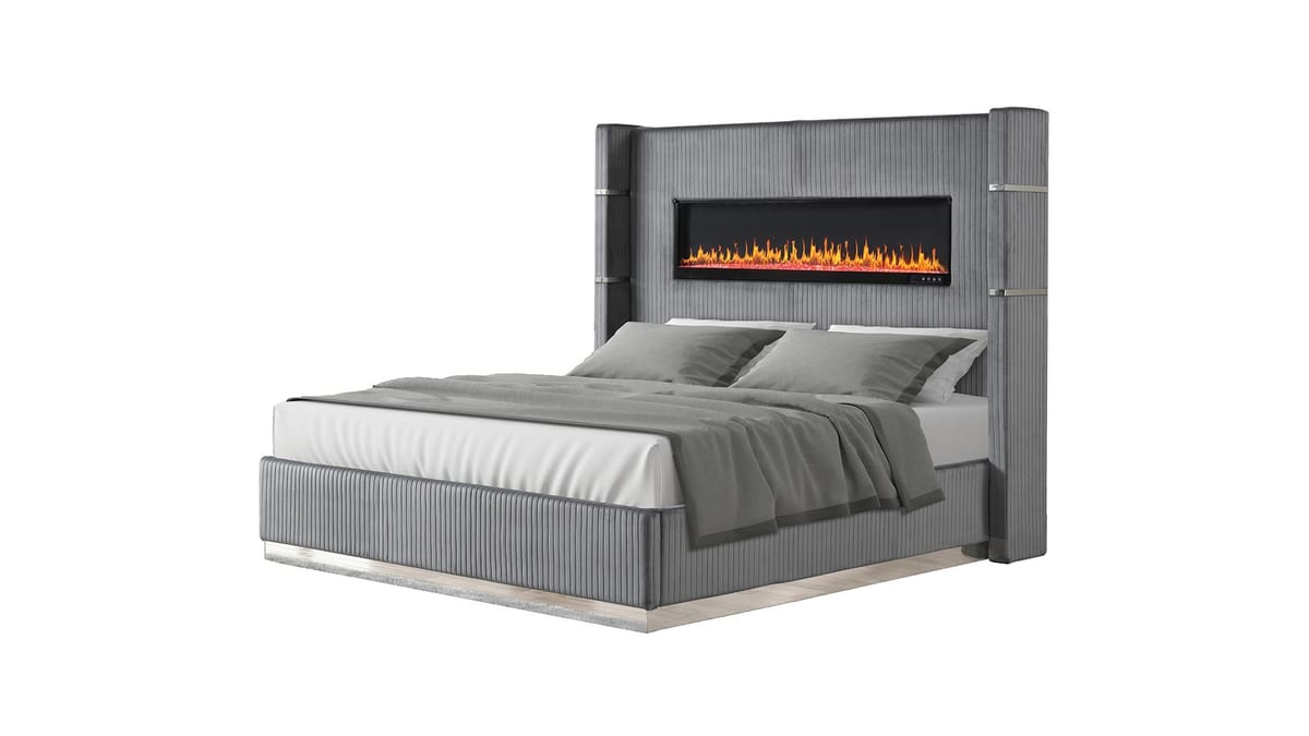 Lizelle · Cama Queen Gris