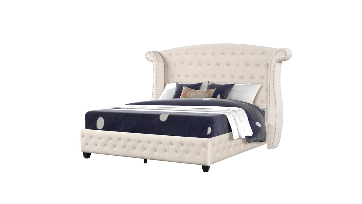 Sophia · Queen bed Cream