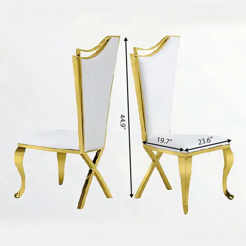 Elegant Wingback Dining Chair-201 stainless - view 5