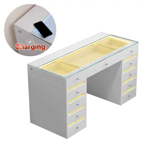 VANITII Fenair Vanity Desk with RGB light - view 3