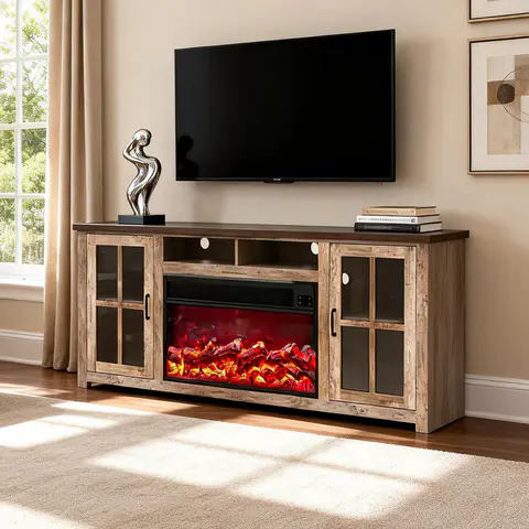 Mueble de TV con chimenea eléctrica HZ03 · 414 - vista 3