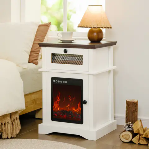 LED Fireplace Nightstand - view 2