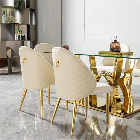 Modern Dining room chair stainless steel legs - view 4