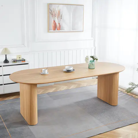 Oval MDF Tabletop Dining Table - view 1