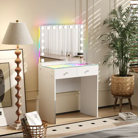 VANITII Scarlet 2 Top Drawers Vanity Desk · 171 - view 5