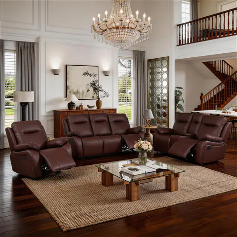 Evian Manual Recliner Sofa Set - view 3