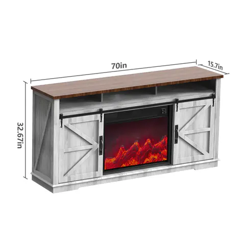 Mueble de TV con chimenea eléctrica · 428 - vista 3