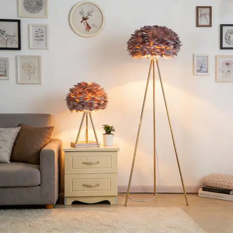Modern Luxury Feather Floor Lamp - view 3