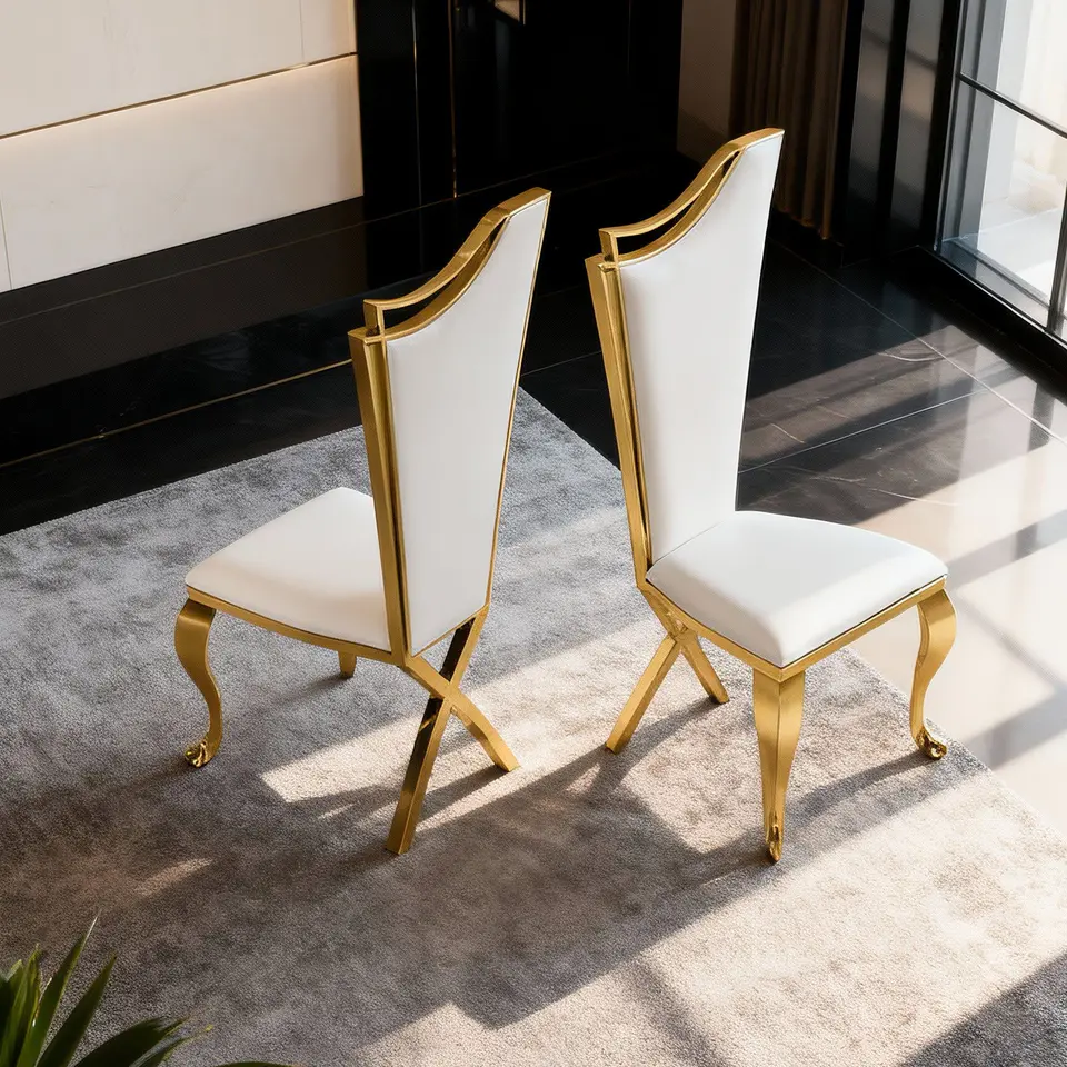 Stainless Steel Dining Chair with PU Material