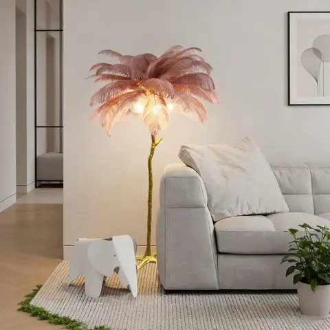 Ostrich Feather Floor Lamp · 230 - view 3