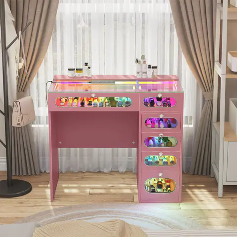 VANITII 6 Glass Fronted Drawers Vanity · 469 - view 3