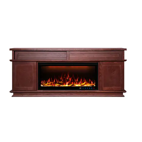 Fully Assembled 70" Dark Mahogany Ash Veneer - view 1