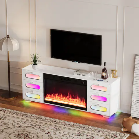 SOFIA Fully Assembled 70" TV Stand Fireplace - view 3