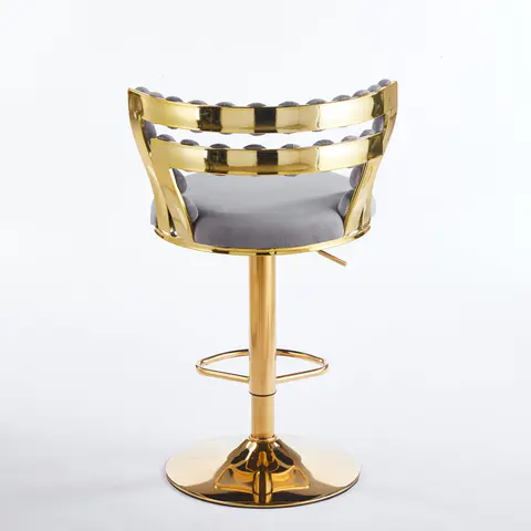 Modern Bar chair - Golden Iron Legs & Soft - view 4