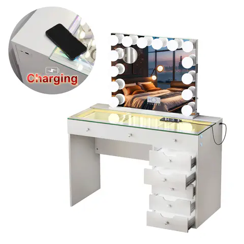 VANITII Diana 8 Drawers Vanity Desk Set - view 3