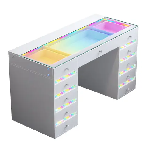 VANITII Fenair Vanity Desk with RGB light - view 1