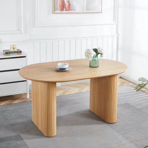 Oval MDF Tabletop Dining Table - view 2