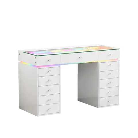 VANITII Mini Eva Vanity Desk-13 Storage Drawers - view 3