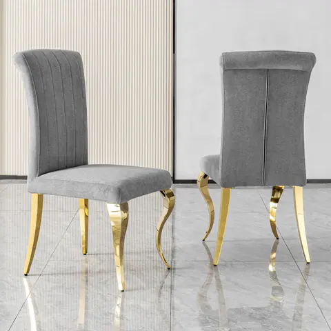 Modern High Back dining chair-201 Stainless - Dining Chairs & Stools