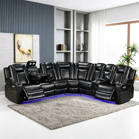 Power Recliner Sectional MC2855B Black - view 1