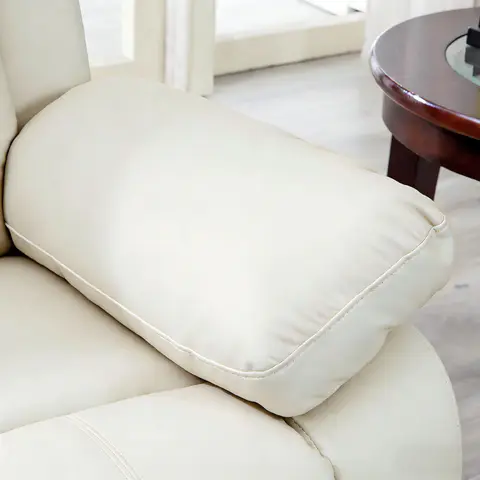 Lume Power Recliner 3-Seater Sofa in Ivory Faux - view 4