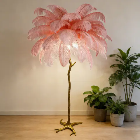 Ostrich Feather Floor Lamp · 230 - view 2