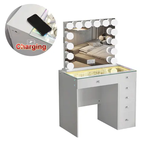 VANITII Mini Diana Vanity Set -6 Storage Drawers - view 3