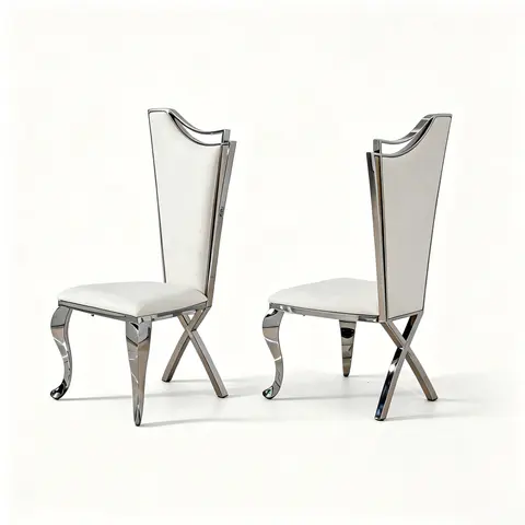 Elegant Wingback Dining Chair-201 stainless - view 1
