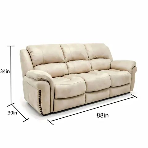 Cream Fabric Recliner Chair (Ref. 249), view 3 de 5