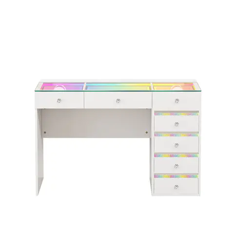 VANITII Fenair Vanity Desk with 7 Drawers - view 4