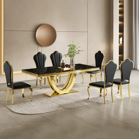Mesa de comedor moderna de mármol · 493 - vista 3