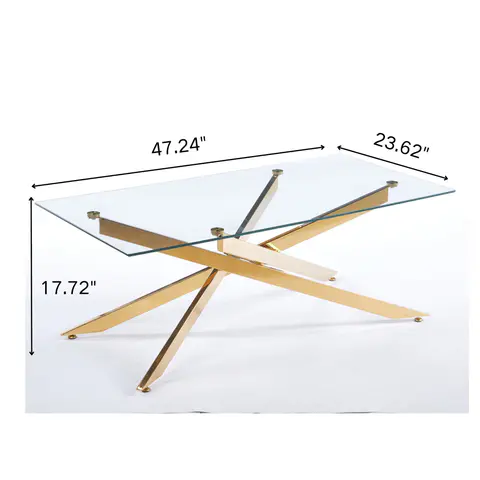 51.18" Modern Coffee Table - view 4