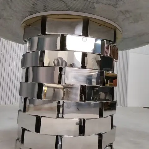 White color Round marble table - view 4