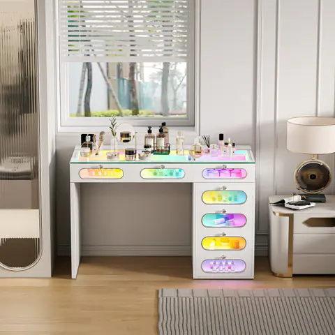VANITII 7 Glass Fronted Drawers · 470 - view 3