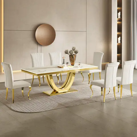 Mesa de comedor moderna de mármol · 493 - vista 2