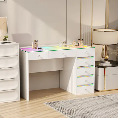 VANITII Fenair Vanity Desk with 7 Drawers - view 5