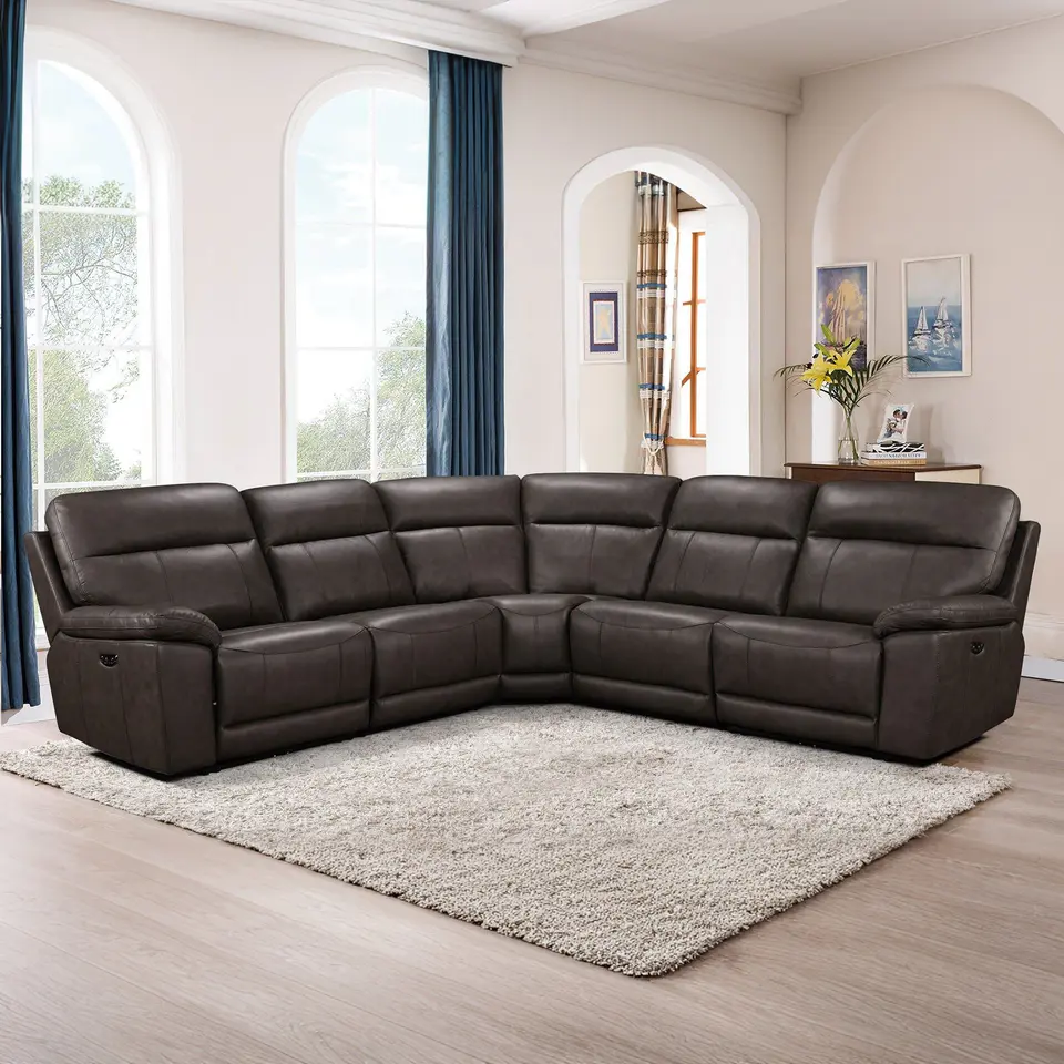 Power Recliner Geunine Leather Sectional MC2490 – Sun City Furniture El Paso