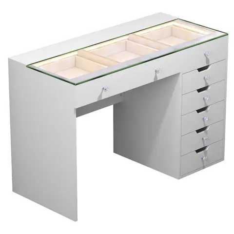 VANITII Diana Vanity Desk - 8 Storage Drawers - view 1