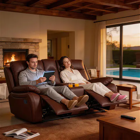 Evian Manual Recliner Loveseat - view 3