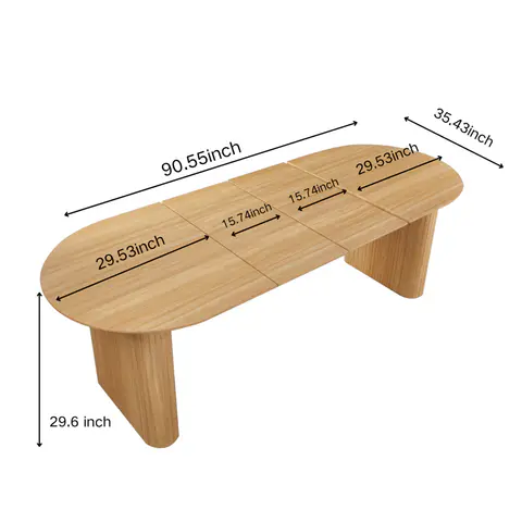 Oval MDF Tabletop Dining Table - view 4