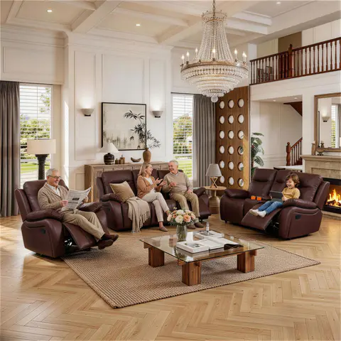Evian Manual Recliner Sofa Set - view 2