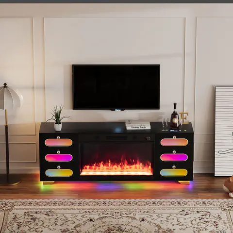 SOFIA Fully Assembled 70" TV Stand Fireplace - view 4