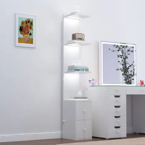 VANITII Display Shelves with Led Light - Drawers & Cabinets