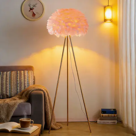 Modern Luxury Feather Floor Lamp - view 4